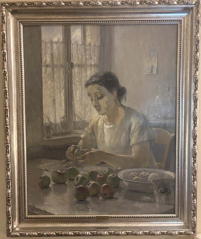 Emile Delobre original Oil painting on board 1930s: Emile Delobre original Oil painting on board 1930s Emile Delobre original Oil painting on board 1930s Approx framed 40x30 inches including the frame. Private Collection. Art Artwork Artist.