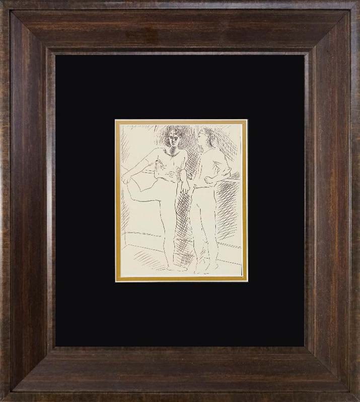 Pablo Picasso (Spanish 1881-1973) Lithograph 1926: Pablo Picasso (Spanish 1881-1973) lithograph over 90 years old. Approx. 20x24 inches. Professionally framed. Includes Certificate of Authenticity. Art Artwork Artist.