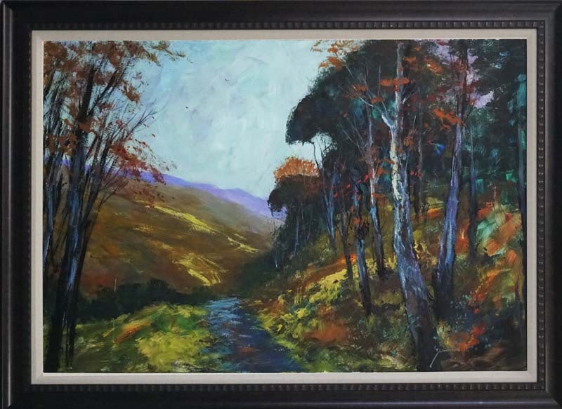 Michael Schofield (American 1947) Original Painting on canvas landscape: Michael Schofield (American 1947) Original Painting on canvas. Hand signed by the artist. One of a kind original. Approx 30 x 40 inches. Includes certificate of authenticity. This work was purchased d