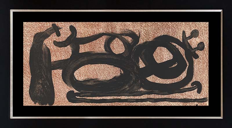 Joan Miro (Spanish 1893-1983) Lithograph 1970: Joan Miro (Spanish 1893-1983) Lithograph Printed in 1970. Custom framed Includes certificate of authenticity. Approx 14 x 30 image Art Artwork Artist.