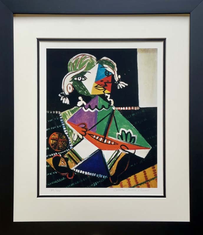 Pablo Picasso (Spanish 1881-1973) Limited Edition Collection Domaine Lithograph: Pablo Picasso (Spanish 1881-1973) Limited edition Lithograph. Custom framed. Estate signed. From the Collection Domaine Picasso. Includes Certificate of Authenticity. Approx. 24x28. Art Artwork Artist