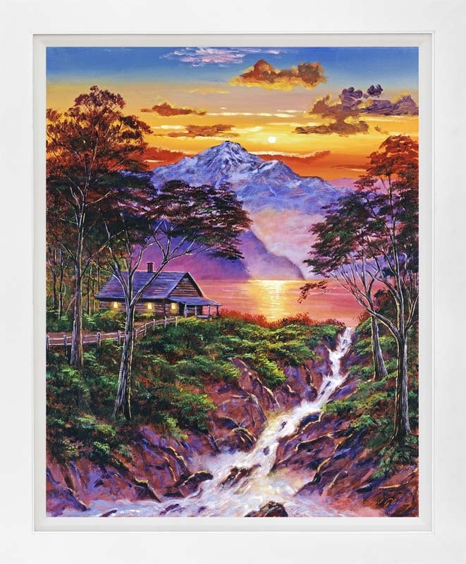 David Lloyd Glover (American 1949) Wilderness Spirit Mixed Media original canvas by David Lloyd: Mixed media on canvas by David Lloyd Glover Hand signed by the artist. On canvas image size Approx image size 18x24 inches Custom framed and includes certificate This work was purchased directly from 