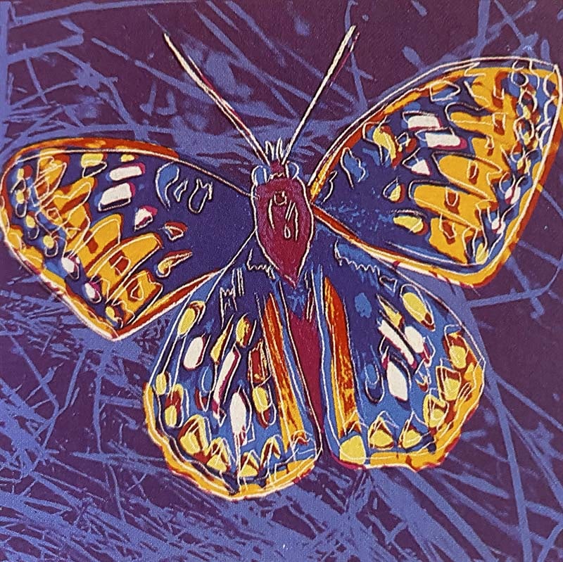 Andy Warhol (American 1928-1987) Serigraph Screen print San Francisco Silver spot Butterfly from (1 of 1)