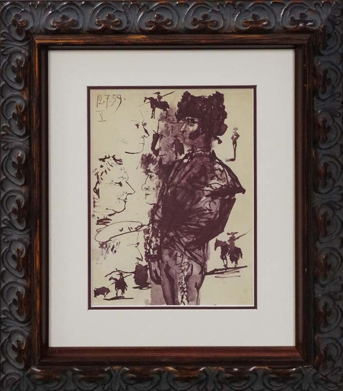 Pablo Picasso (Spanish 1881-1973) Limited Release Lithograph: Pablo Picasso (Spanish 1881-1973) Lithograph from 1970. Approx 24 x 20 inches. Custom framed. Includes documentation Art Artwork Artist.