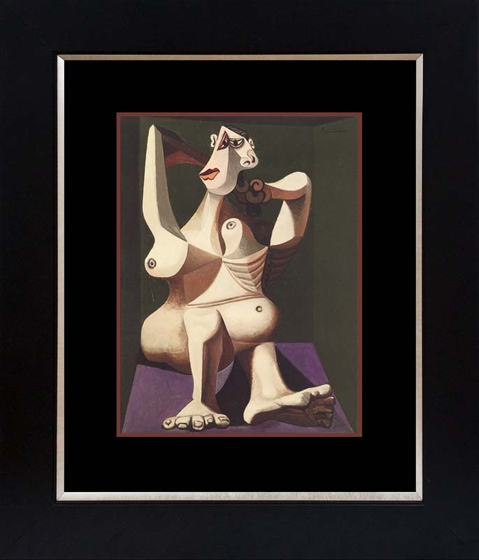 Pablo Picasso (Spanish 1881-1973) Color Plate Lithograph after Picasso from 1970: Pablo Picasso (Spanish 1881-1973) Color Plate Lithograph from 1970 Paris. Approx 24x20 inches professionally framed. Includes Certificate of Authenticity. Art Artwork Artist.