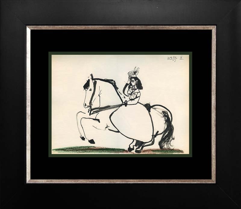 Pablo Picasso (Spanish 1881-1973) Lithograph from 1961: Pablo Picasso (Spanish 1881-1973) lithograph from 1961. Approx 24 x 20 inches. Includes certificate. Custom framed. Dated by the artist. Art Artwork Artist.