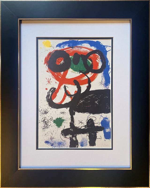 Joan Miro (Spanish 1893-1983) Color Plate Lithograph from 1972: Joan Miro (Spanish 1893-1983) Color Plate Lithograph 1972 Approx 24x20 inches. Includes certificate of authenticity. Professionally framed. Art Artwork Artist.