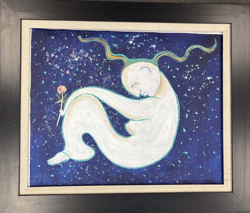 Gaylord Soli (American 1939) Original Painting on canvas by Gaylord Soli: Gaylord Soli (American 1939) - Original acrylic on canvas One of a kind. Hand signed by the artist. Approx. 30x24 inches image size. Includes Certificate of Authenticity. Custom framed. This work was 