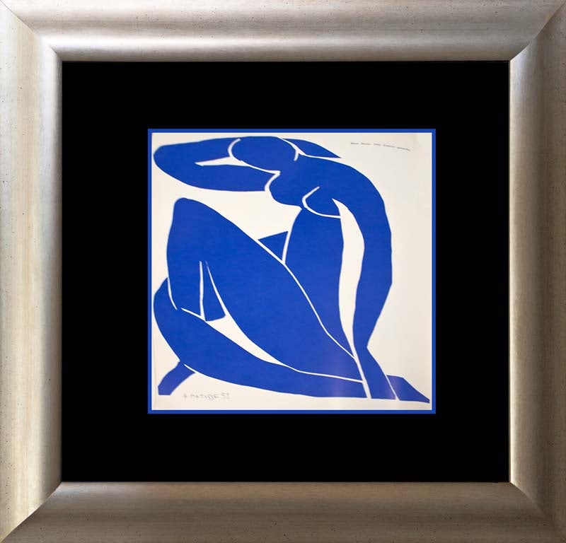 Henri Matisse (French 1869-1954) Color Plate Lithograph Blue Nudes: Henri Matisse (French 1869-1954) Color Plate Lithograph Blue NudesHenri Matisse Lithograph - Blue Nude Lithograph from 1956. The signature is in the plate. Custom framed. Approx size is 18x22 inches. 