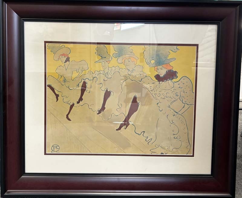 Toulouse Lautrec (France 1864-1901) Lithograph 1970 after Lautrec: Toulouse Lautrec (France 1864-1901) Lithograph from 1970 after Lautre custom framed and includes certificate. Art Artwork Artist.