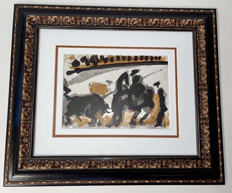 Pablo Picasso (Spanish 1881-1973) Original Lithograph by Pablo Picasso 1960s: Pablo Picasso Original Lithograph by Pablo Picasso (Spanish 1881-1973) 1960s Approx 24x20 inches Custom framed and includes certificate Art Artwork Artist.