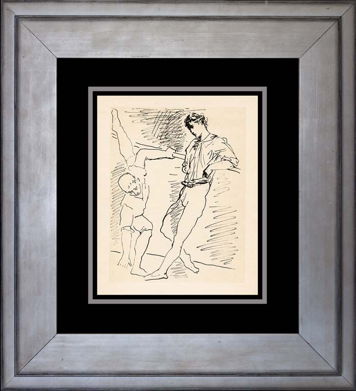 Pablo Picasso (Spanish 1881-1973) Lithograph from 1925 Dessins in Paris: Pablo Picasso (Spanish 1881-1973) Lithograph from 1925 Dessins in Paris. Approx 24x20 inches. Professionally framed. Includes certificate of authenticity. Art Artwork Artist.