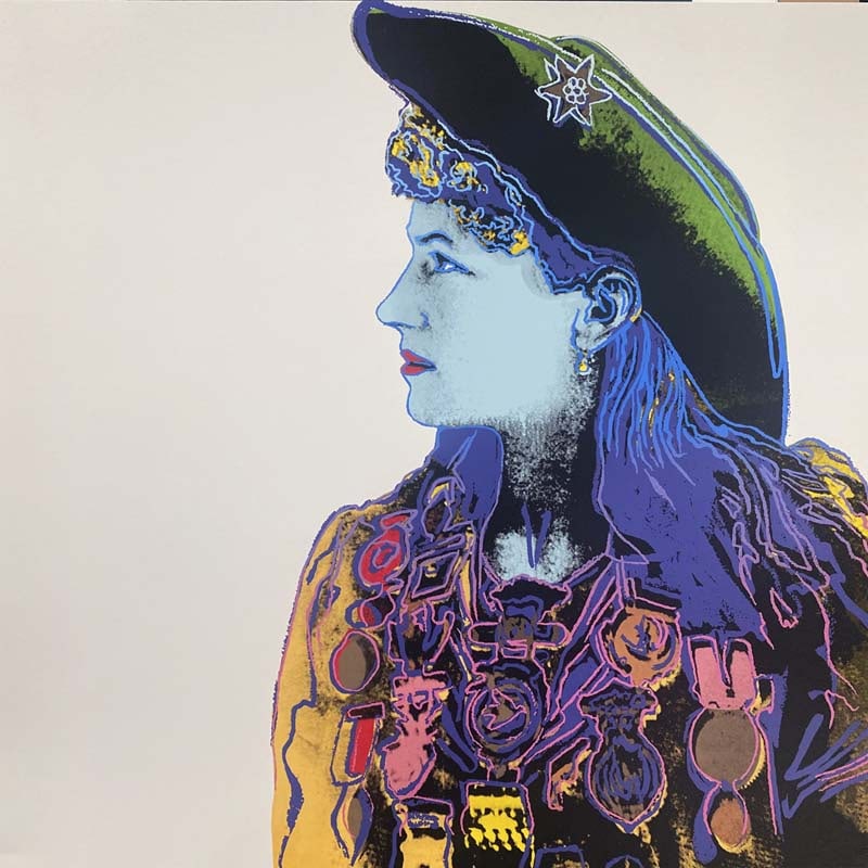 Andy Warhol (American, 1928-1987) Annie Oakley Serigraph: Andy Warhol (American 1928-1987) Andy Warhol Annie Oakley. Serigraph Screenprint and Colophon. 1986. Approx 36x36 inches. This working trial proof was made outside the regular edition during the
