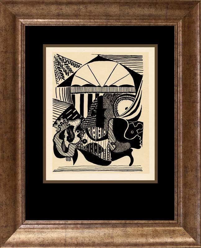 Pablo Picasso (Spanish 1881-1973) Lithograph from 1926 Dessins in Paris: Pablo Picasso (Spanish 1881-1973) Lithograph from 1926 Dessins in Paris. Approx 24x20 inches. Professionally framed. Includes certificate of authenticity. Art Artwork Artist.