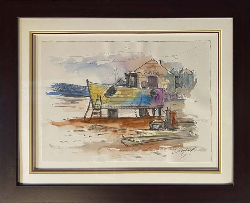 Michael Schofield (American 1947) Original painting on paper Michael Schofield: Michael Schofield (American 1947) Original painting on paper by Michael Schofield (American 1947) Hand signed by the artist. Approx 38 x 24 inches. One of a kind original. Includes certificate. Custom