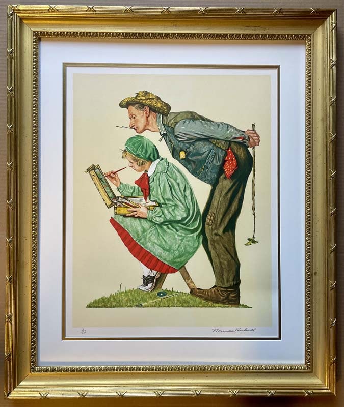 Norman Rockwell (American 1894-1978) Hayseed Critic Limited Edition 1976 Lithograph Hand signed and: Norman Rockwell (American 1894-1978) Hayseed Critic Limited Edition 1976 Lithograph Hand signed and numberedNorman Rockwell Hayseed Critic Limited Edition Original Lithograph Hand signed and numbered 