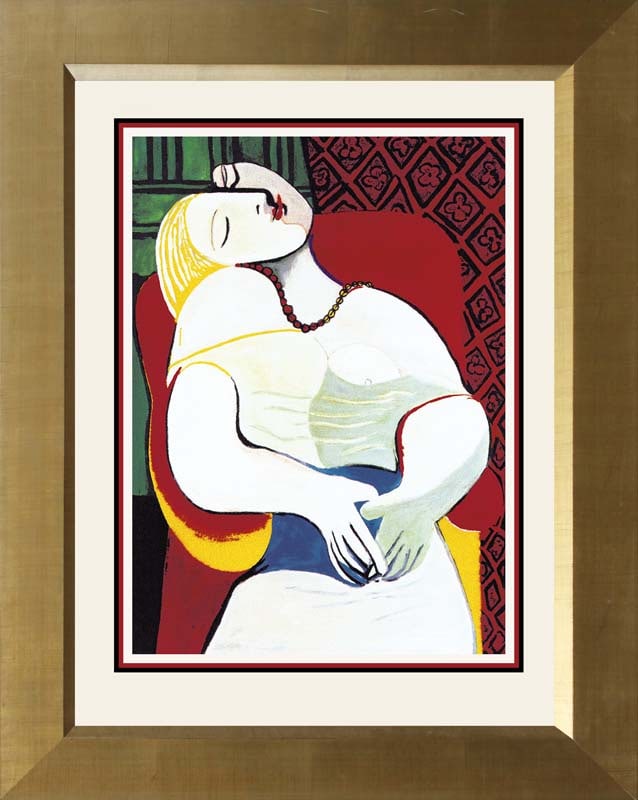 Pablo Picasso (Spanish 1881-1973) Collection Domaine the Dream Lithograph Limited Edition Lithograph: Pablo Picasso (Spanish 1881-1973) Collection Domaine the Dream Lithograph Limited Edition The Dream Pablo Picasso Limited edition Lithograph Custom framed. Estate signed. From the Collection Domaine P