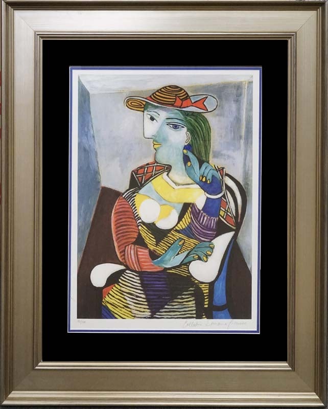 Pablo Picasso (Spanish 1881-1973) Collection Domaine Limited Edition on paper Marie Therese Walter: Pablo Picasso (Spanish 1881-1973) Collection Domaine Limited Edition on paper Signed by the Estate Marie Therese Walter. Approx 30x24 inches. Signed by the Estate. Includes documentation. Art Artwork 