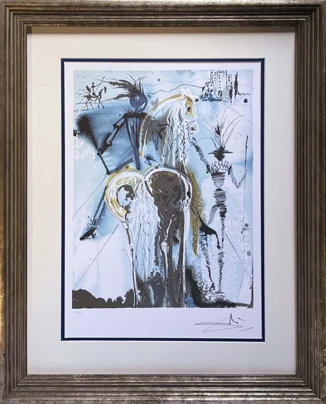 Salvador Dali (Spanish 1904-1989) Lithograph Limited Edition: Salvador Dali (Spanish 1904-1989) Limited Edition Lithograph Approx. 26x28 inches. On archival paper. Custom Framed The signature is in the plate. Edition size of 300. Includes Certificate of Authenti