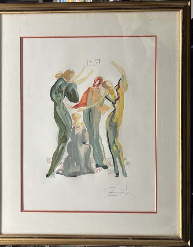 Salvador Dali (Spanish 1904-1989) La Danse Limited Edition Lithograph by Salvador Dali: Salvador Dali (Spanish 1904-1989) La Danse Limited Edition Lithograph by Salvador Dali Signed in the plate and numbered Approx 34 x 30 inches Custom framed and includes documentation. Art Artwork Arti