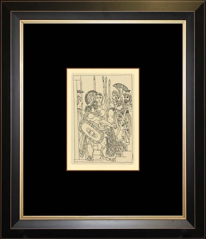 Pablo Picasso (Spanish 1881-1973) Etching Collectors Edition: Pablo Picasso (Spanish 1881-1973) Etching. Approx 16x22 inches. Collector's edition. Custom framed. Includes Certificate of Authenticity. Art Artwork Artist.