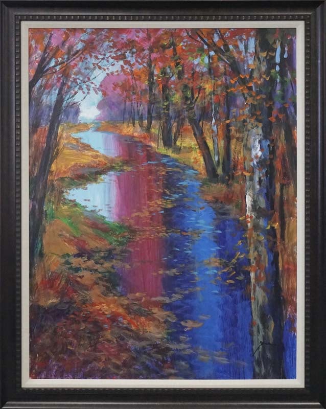 Michael Schofield (American 1947) Original painting on board 36x48 image landscape: Michael Schofield (American 1947) Original Painting on canvas One of a kind. Hand signed by the artist. Image size 36 x 48 approx. inches. Includes certificate of authenticity. This work was purchased