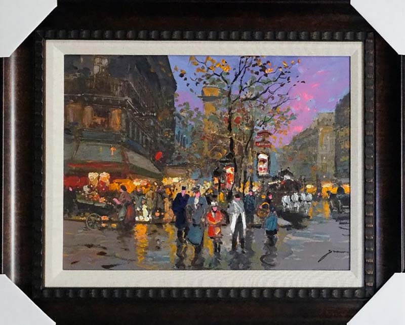 Michael Schofield (American 1947) Hand Embellished Painting canvas: Michael Schofield (American 1947) Hand Embellished Painting canvas. Hand signed by the artist. Approx 20 x 24 inches image size. Includes certificate. Custom framed. This work was purchased directly f