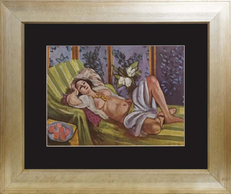 Henri Matisse (French 1869-1954) Color Plate Lithograph: Henri Matisse (French 1869-1954) Lithograph from 1967 Paris. Approx 24x20 inches professionally framed.Includes documentation Art Artwork Artist.