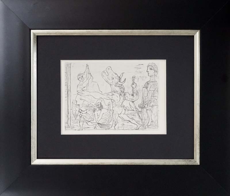 Pablo Picasso (Spanish 1881-1973) Original Lithograph 1956 Vollard Collection: Pablo Picasso (Spanish 1881-1973) Lithograph from Suite Vollard, 1956. A stunning impression of the original etching. Approx 20 x 24 inches Custom framed and includes certificate Art Artwork Artist.
