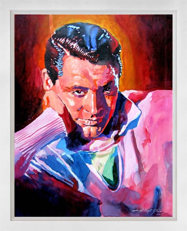 David Lloyd Glover (American 1949) Debonaire Mixed Media Original Painting on canvas by David Lloyd: Cary Grant Mixed media on canvas by David Lloyd Glover Hand signed by the artist. On canvas image size Approx image size 18 x 24 inches Custom framed and includes certificate This work was purchased d