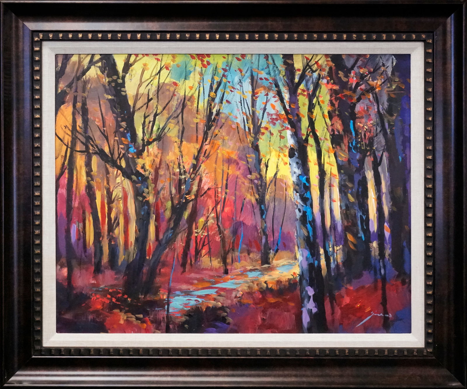 Michael Schofield (American 1947) Original Mixed Media Painting on canvas Landscape (1 of 1)