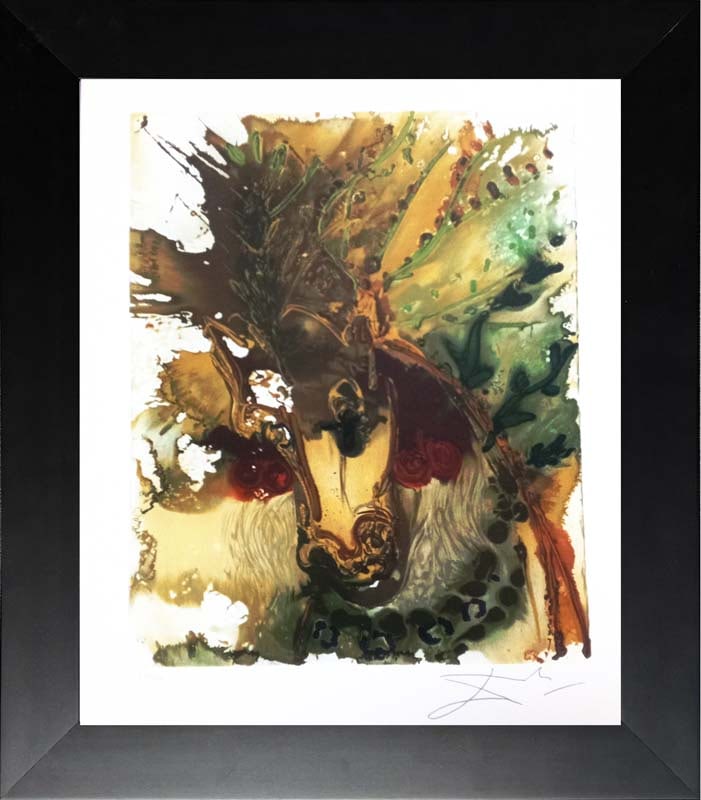 Salvador Dali (Spanish 1904-1989) Limited Edition Lithograph: Salvador Dali (Spanish 1904-1989) Limited Edition Lithograph Signed in the plate and numbered. Approx 24x18 image size custom framed and includes certificate of authenticity. Art Artwork Artist.