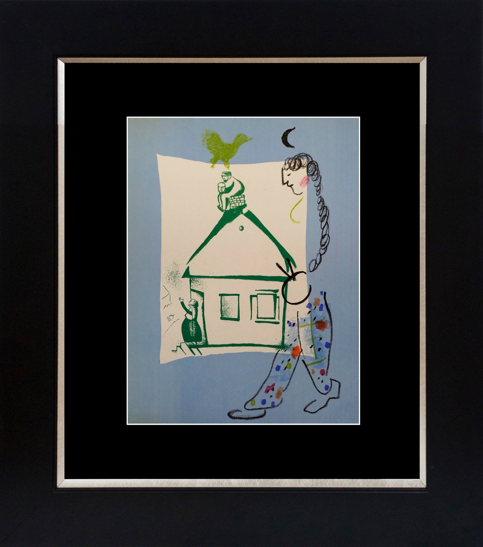 Marc Chagall (Russian-French 1887-1985 Marc Chagall Lithograph from 1968: Marc Chagall (Russian-French 1887-1985 Marc Chagall lithograph from 1965. Lithograph. Approx 24x20 inches and includes certificate Custom framed. Art Artwork Artist.
