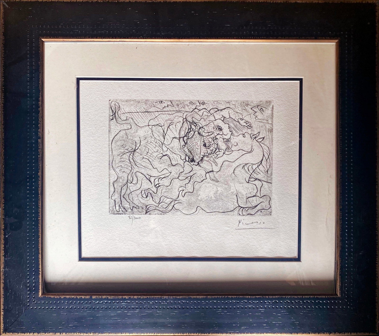 Pablo Picasso (Spanish 1881-1973) Lithograph with Museum stamp from 1956: Pablo Picasso (Spanish 1881-1973) Lithograph with Museum stamp from 1956Pablo Picasso Lithograph from 1990-1992 Suite Vollard. Authorized by the Picasso Family. Each piece is numbered from an edition 