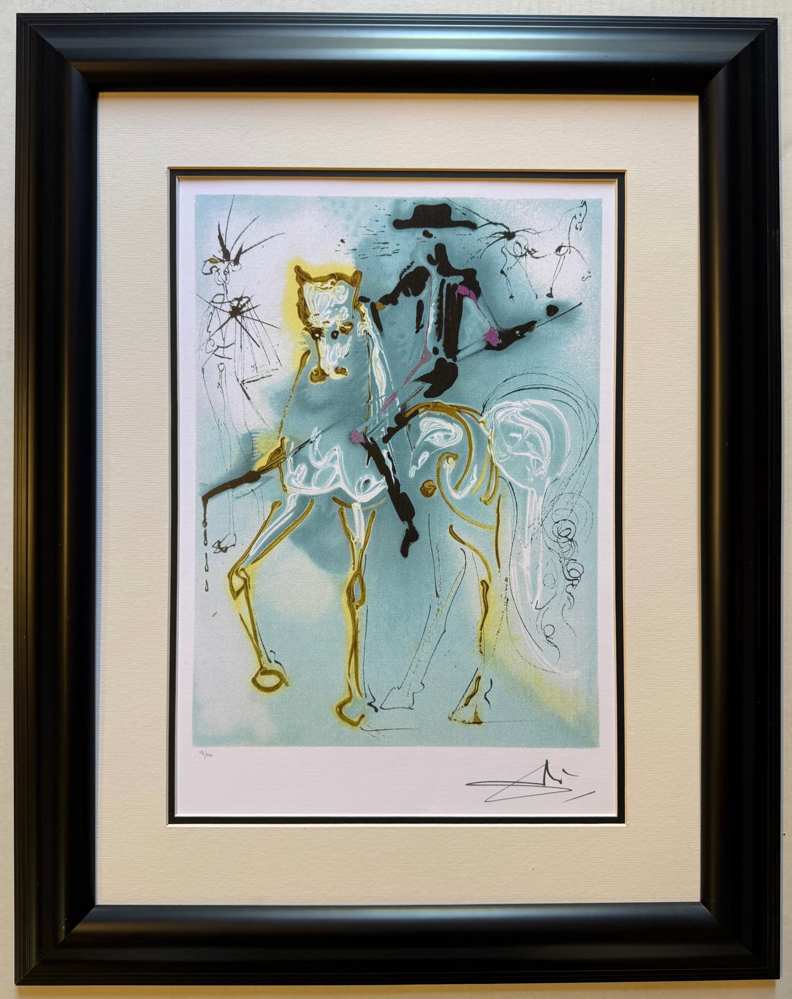 Salvador Dali (Spanish 1904-1989) Limited Edition Lithograph: Salvador Dali (Spanish 1904-1989) Limited Edition Lithograph Salvador Dali Limited Edition Lithograph Signed by the artist in the plate. This comes custom framed and includes a documentation. Approx. 