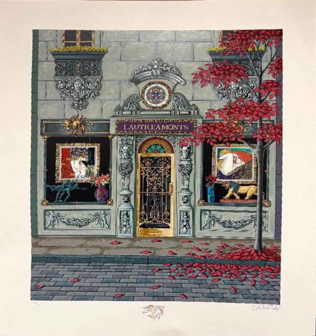 David Farrell Limited Edition Serigraph Lautreamonts: David Farrell Lautreamonts Serigraph Limited Edition. Approx 22x28 inches 1994 Includes certificate of authenticity Hand signed and numbered by the artist. Art Artwork Artist.