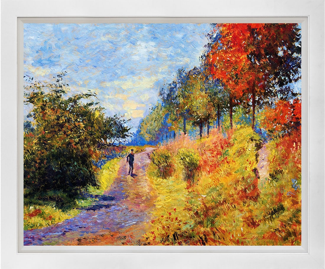 David Lloyd Glover (American 1949) Sheltered Path Mixed Media Original Painting on canvas David: Mixed Media Original Painting on canvas David Lloyd Glover One of a kind. Hand signed by the artist. On canvas Approx image size 18x24 inches Custom framed and includes certificate This work was purch