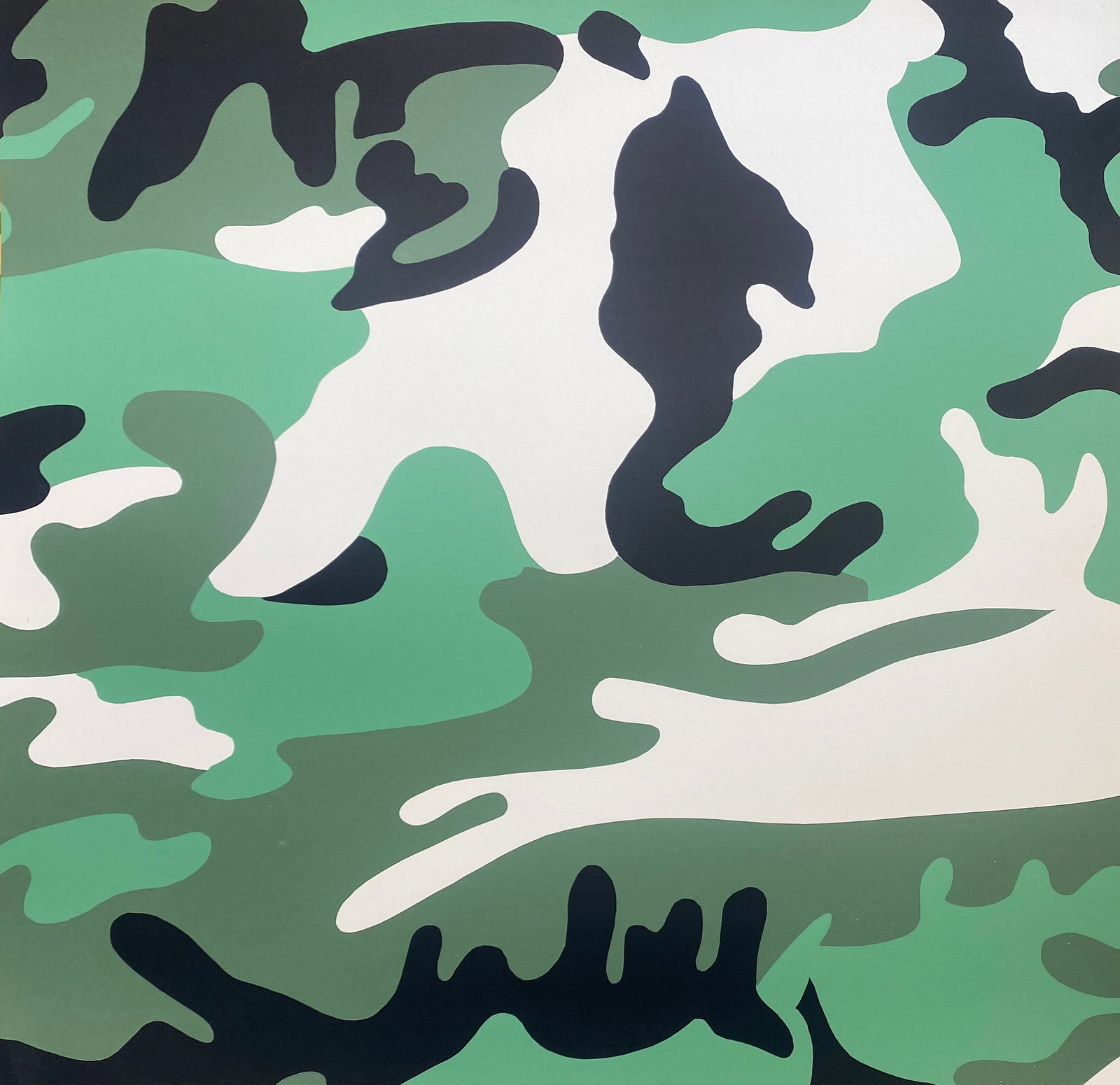 Andy Warhol (American, 1928-1987) Camouflage Screenprint from 1987 Serigraph (1 of 1)