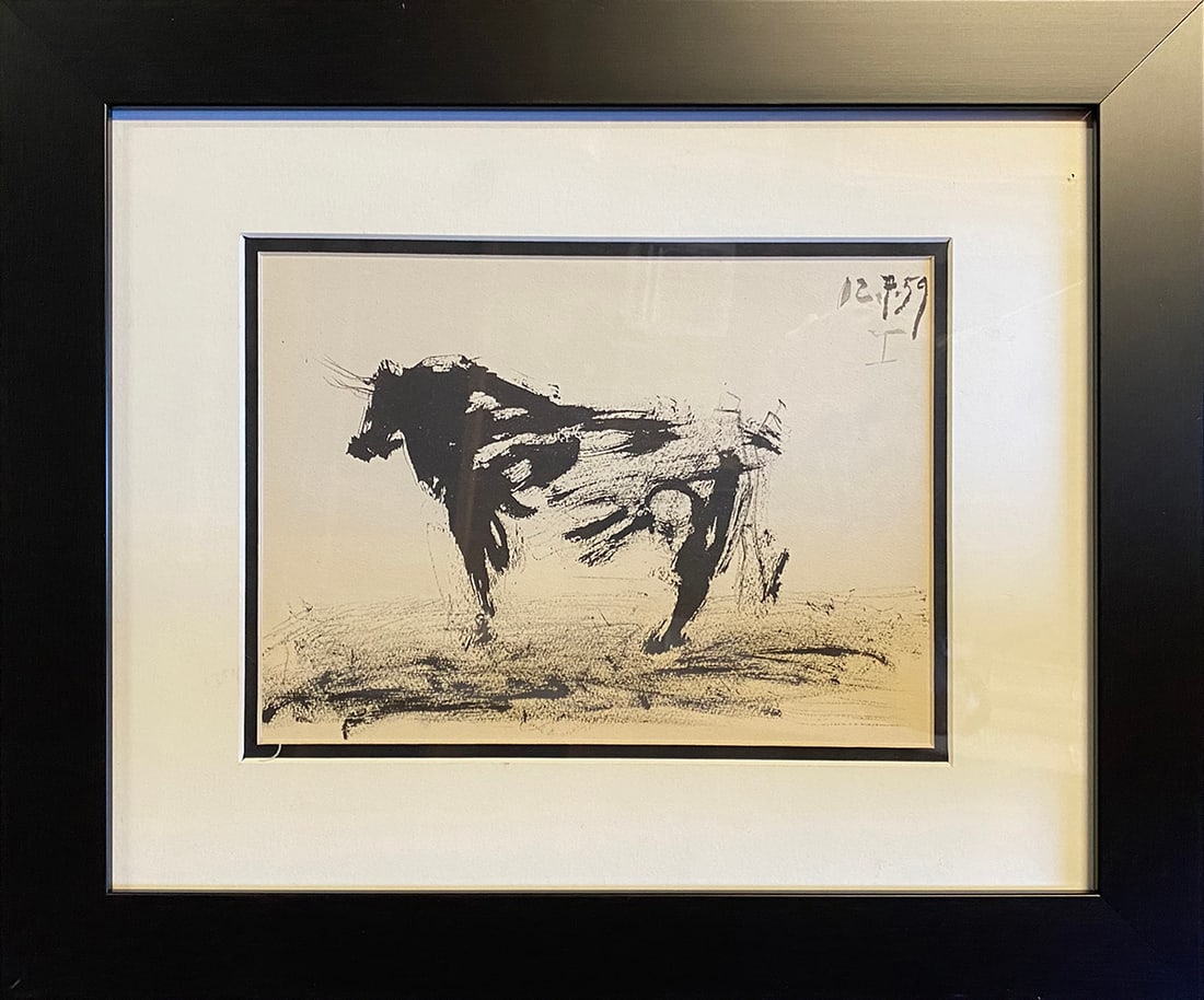 Pablo Picasso (Spanish 1881-1973) Lithograph from 1961: Pablo Picasso (Spanish 1881-1973) Lithograph from 1961. Approx 24x20 inches. Custom framed and includes documentation Art Artwork Artist.