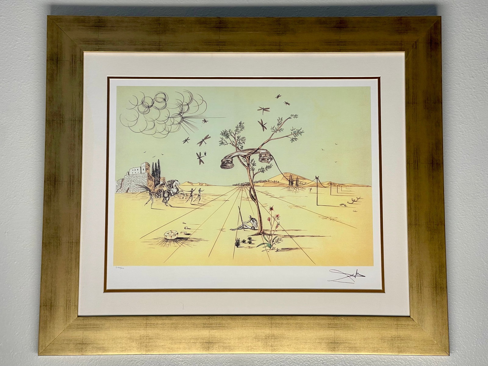 Salvador Dali (Spanish 1904-1989) Communications Salvador Dali Limited Edition Lithograph (1 of 1)