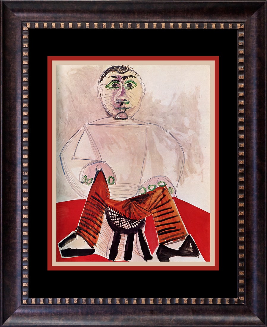 Pablo Picasso (Spanish 1881-1973) Color Plate Lithograph from 1971 Geneve: Pablo Picasso (Spanish 1881-1973) Color Plate Lithograph from 1971 GenevePablo Picasso 1971 Color Plate Lithograph. Approx 24x20 inches. Professionally framed. Includes certificate of authenticity. Ar