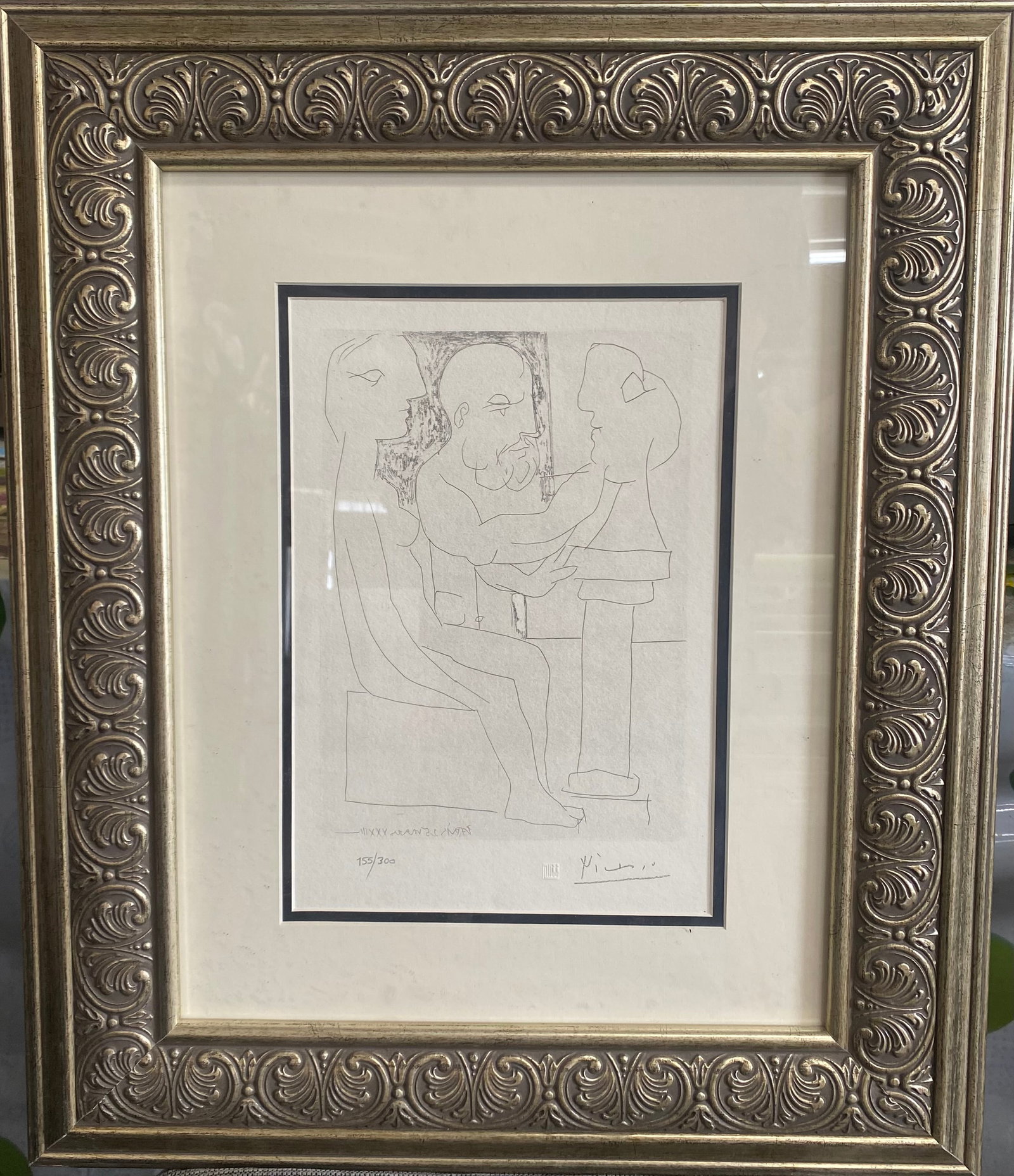 Pablo Picasso (Spanish 1881-1973) lithograph numbered limited edition of 300 with official Museum: Pablo Picasso (Spanish 1881-1973) lithograph numbered limited edition of 300 with official Museum stamp Pablo Picasso Lithograph from 1990-1992 Suite Vollard. Authorized by the Picasso Family. Each pi