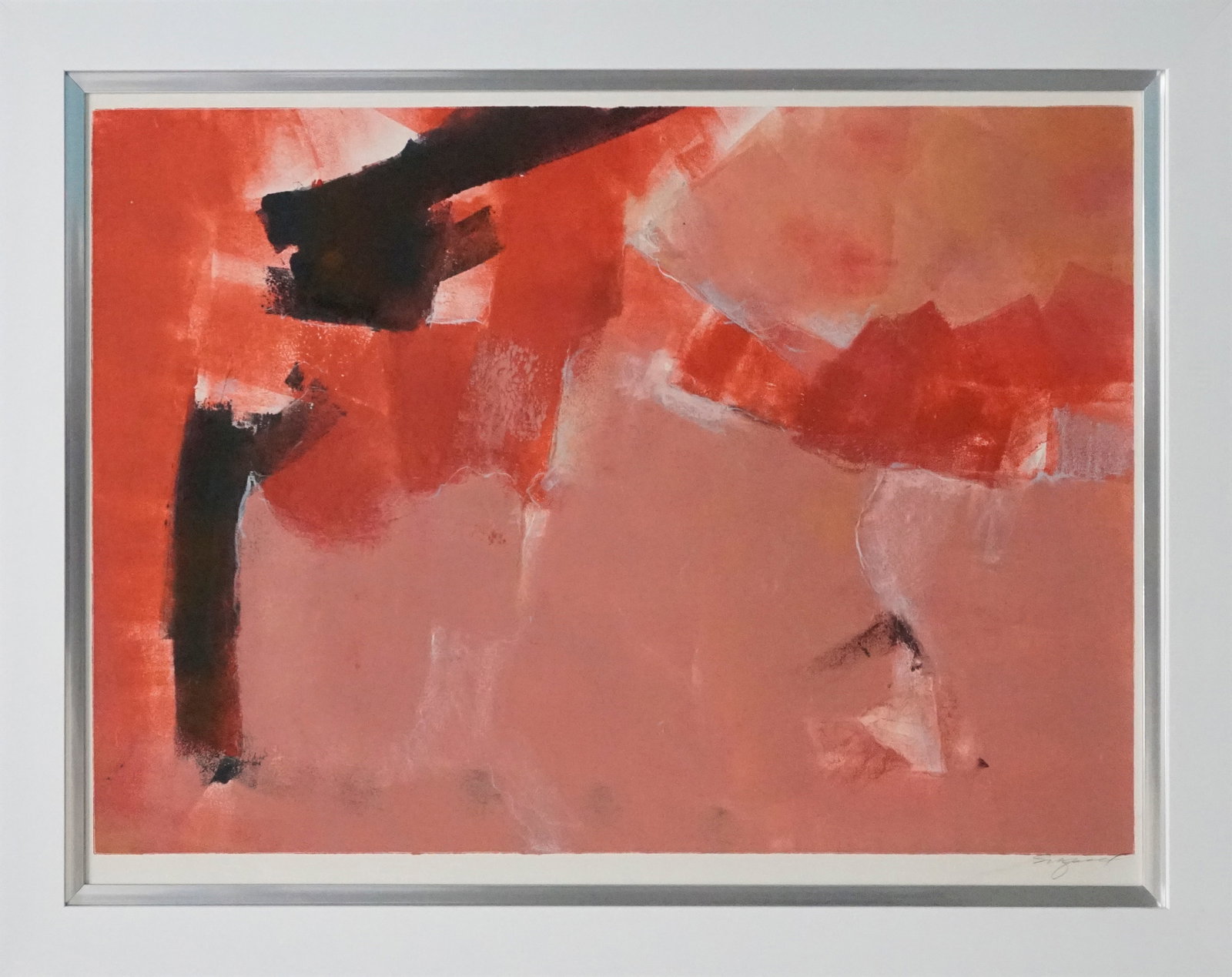 Michael Schofield (American 1947) Original Monoprint One of a kind Abstract: Michael Schofield (American 1947) Original on board. Hand signed by the artist. Approx 30 x 40 inches. One-of-a-kind original. Includes certificate Custom framed. This work was purchased directly from