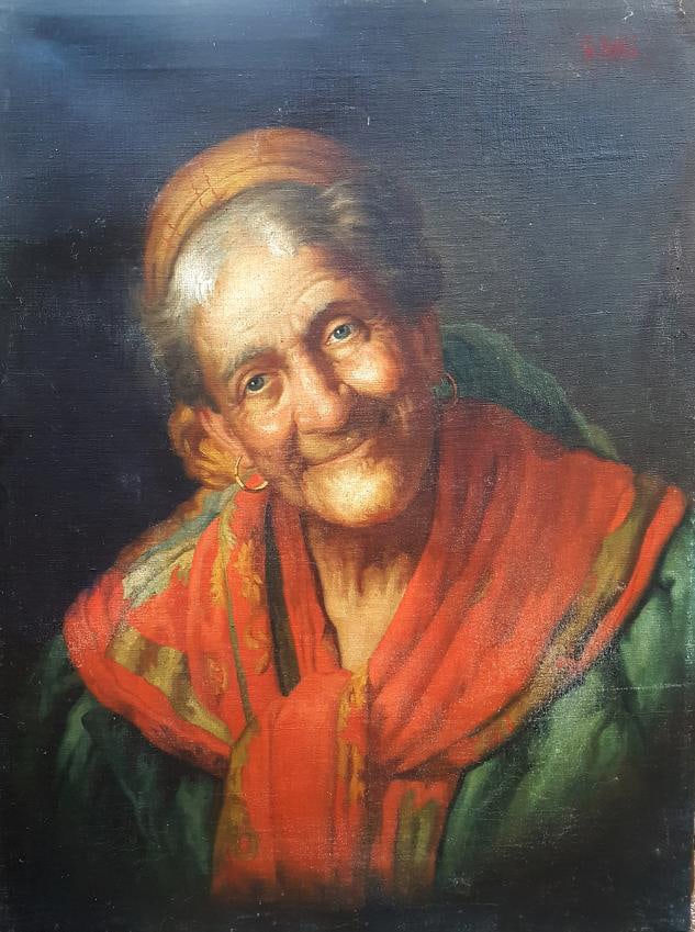 Old Italian Painting Gaetan Bellei original oil 1910: Old Italian Painting Gaetan Bellei PortraitArtist: Gaetan Bellei 1857-1922Year: Circa 1910Technique: oil / canvasCondition: Good.Unframed Dimensions: 52 x 39.5 cm / 20 "3/8 x 15" 1/2signature: G.