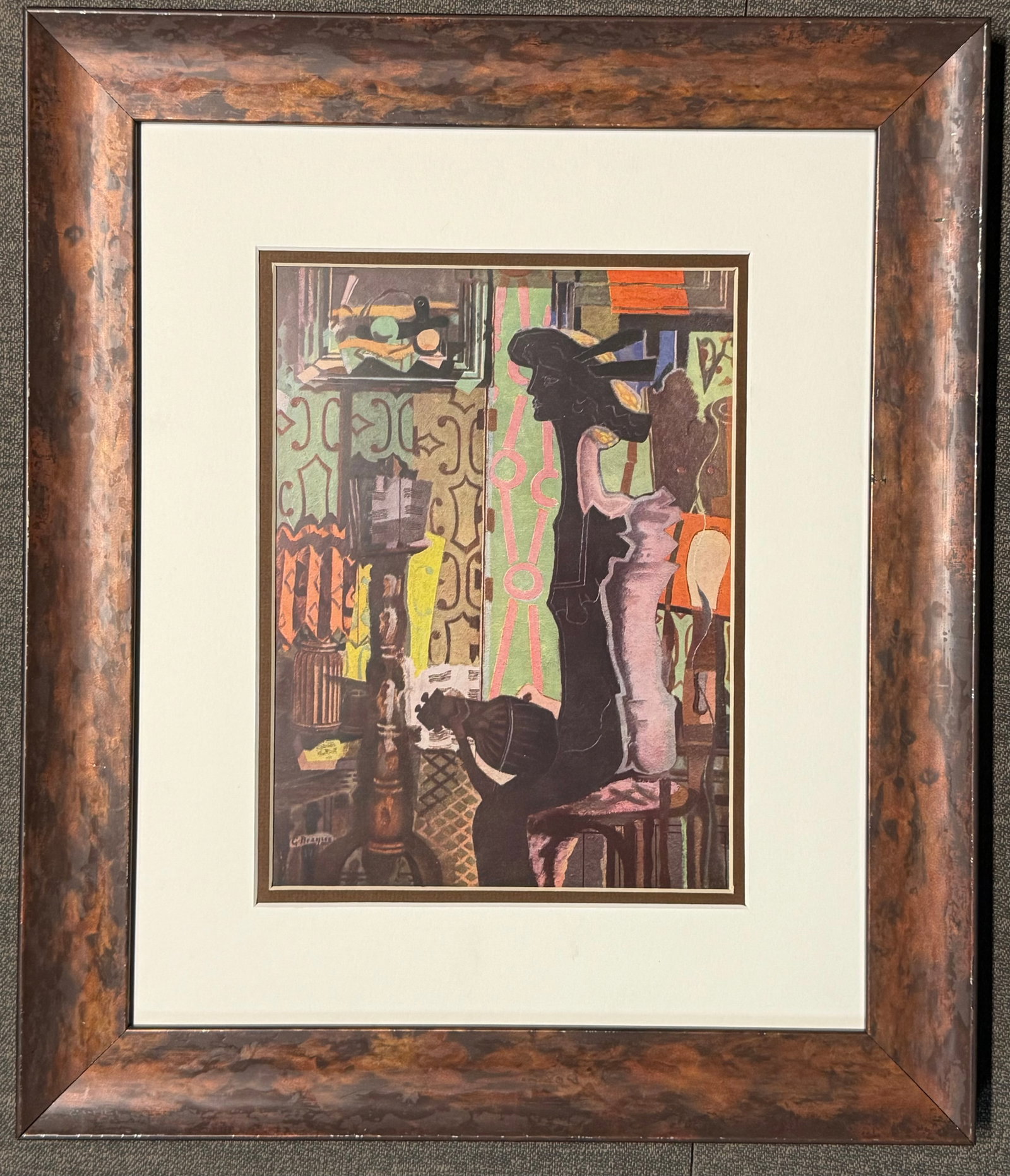 Georges Braque (French 1882-1963) 1965 Color Plate Lithograph after Braque Maeght Foundation: Georges Braque (French 1882-1963) 1973 Color Plate Lithograph. Professionally framed. Includes certificate of authenticity. Approx 24 x 20 inches. Art Artwork Artist.