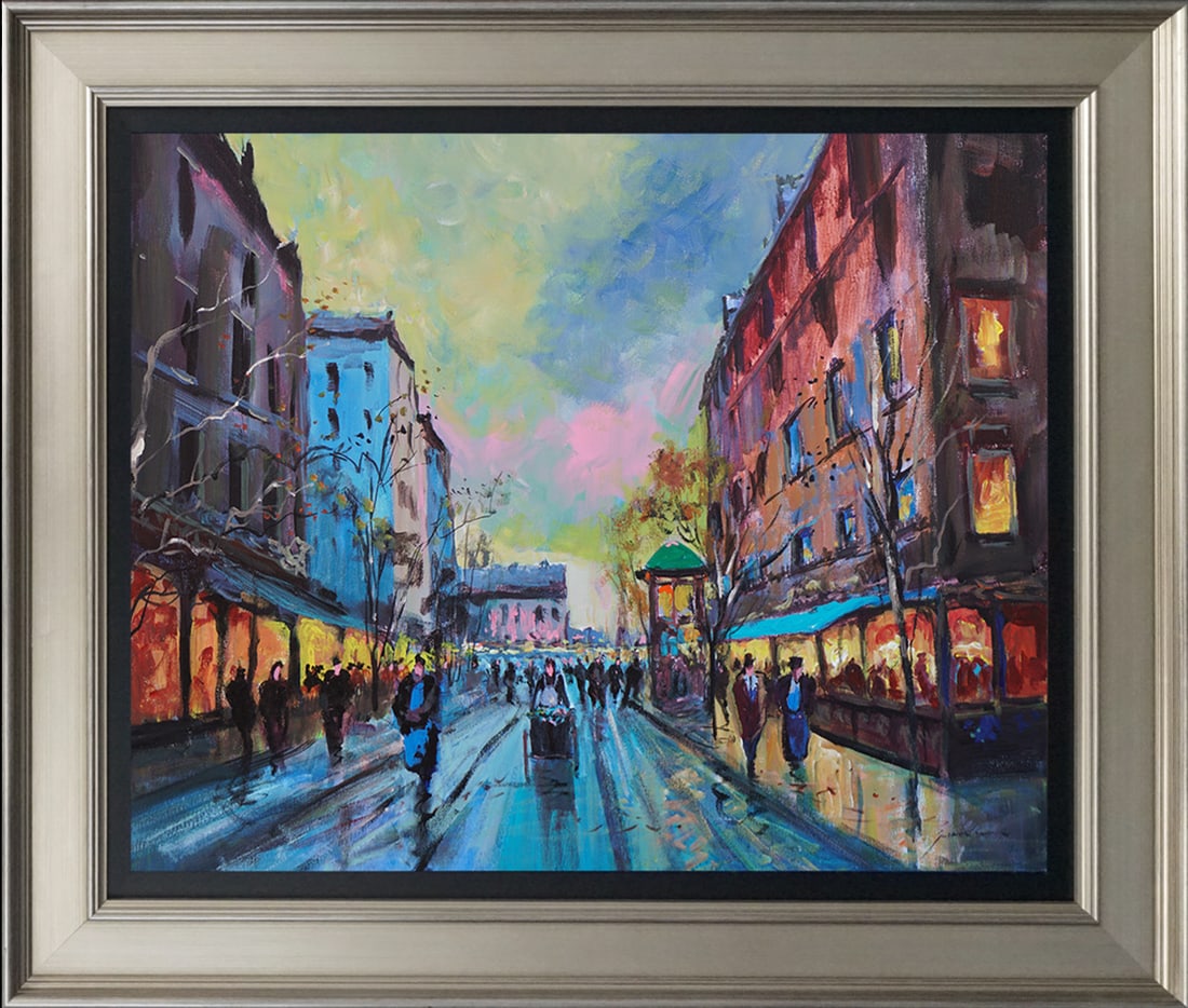 Michael Schofield (American 1947) Original Painting on canvas Michael Schofield Paris: Michael Schofield (American 1947) Original Painting on canvas Hand signed by Michael Schofield (American 1947) One-of-a-kind original. Includes Certificate of Authenticity. Approx. 26x36 inches Custom