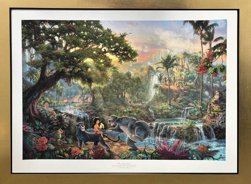Thomas Kinkade (American 1958-2012) The Jungle Book by Thomas Kinkade Limited First Edition: Thomas Kinkade (American 1958-2012) Limited First Edition Lithograph by Thomas Kinkade (American 1958-2012) The Jungle Book. From the Disney Dreams Collection. Published by Art Brand Studios. Paper Si