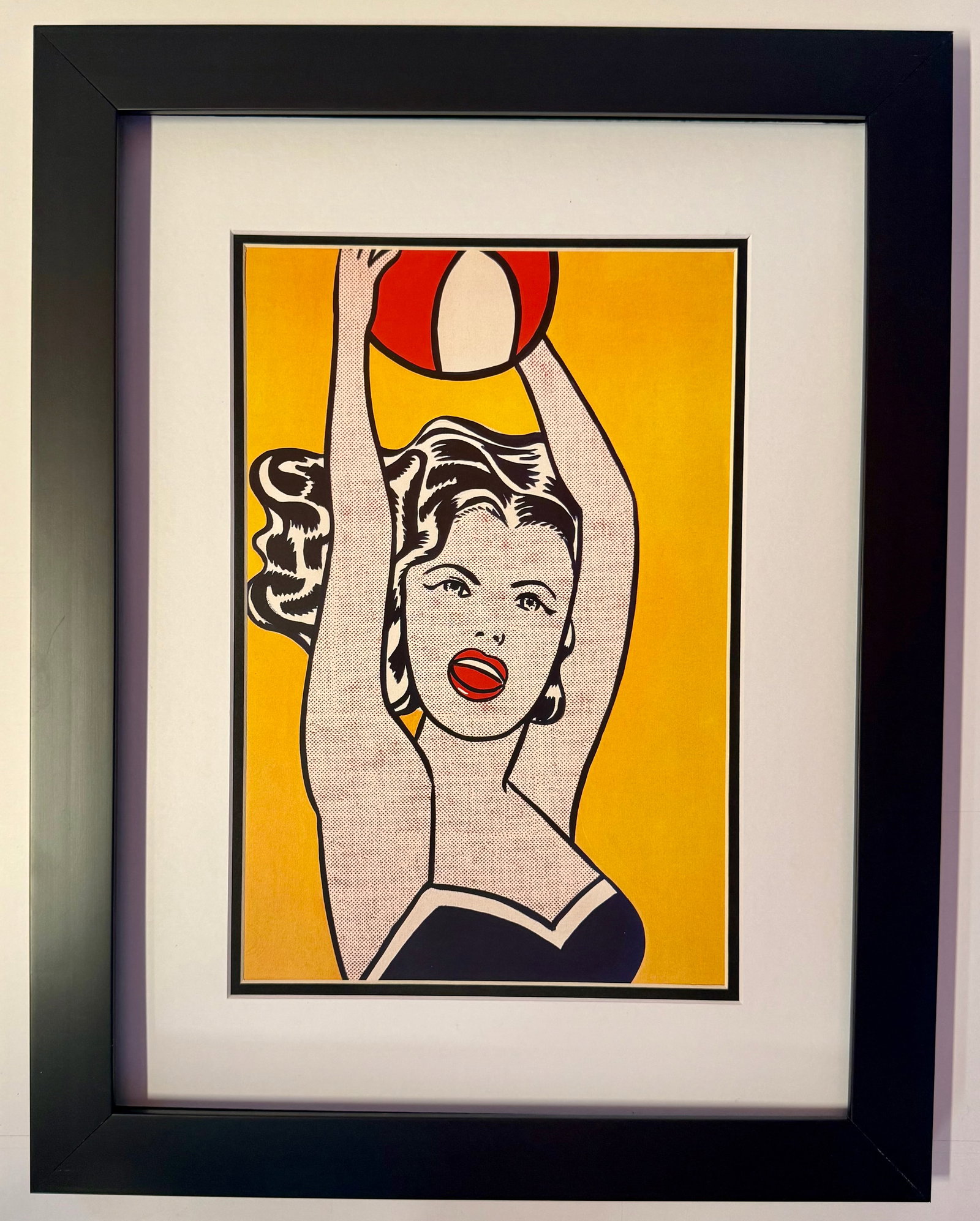 Roy Lichtenstein color plate lithograph from 1970: .Roy Lichtenstein Color Plate Lithograph from 1970. Approx 20x24 inches. Custom framed. Includes documentation. Art Artwork Artist.