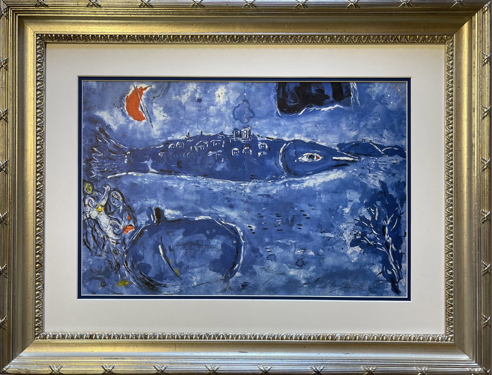 Marc Chagall (Russian-French 1887-1985) Marc Chagall Hand signed Lithograph (1 of 1)