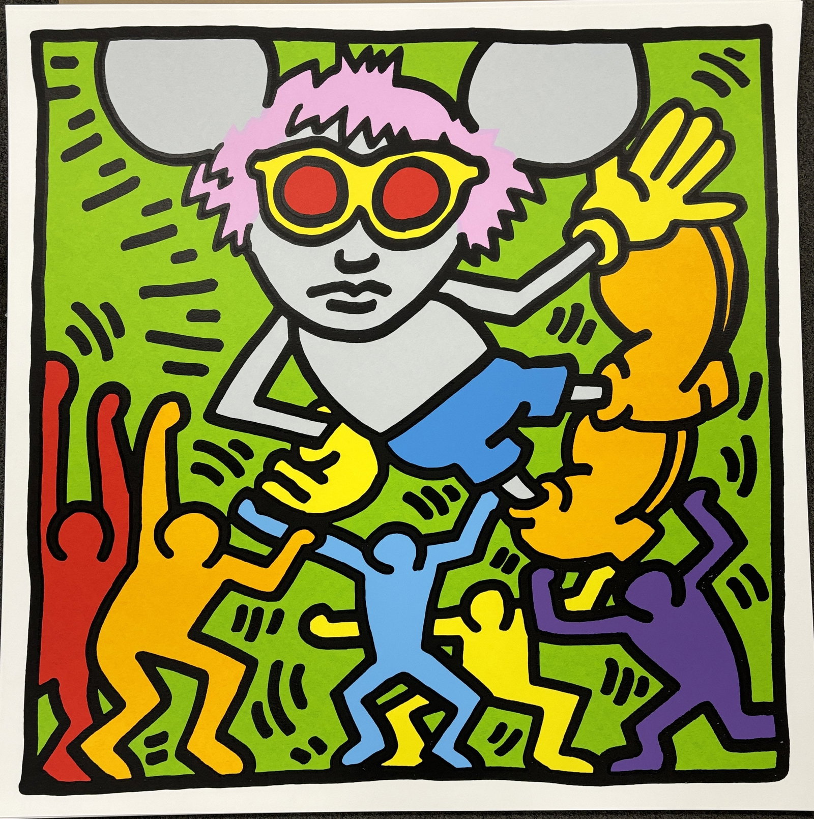 Keith Haring (American 1958-1990) Silkscreen Serigraph Andy Mouse 1986 (1 of 1)